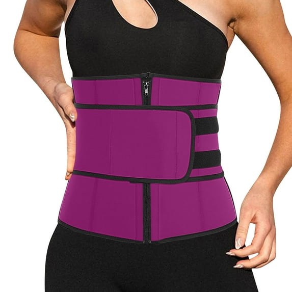 Ugoldhm Women's Adjustable Hook Waist Belt - Sports Sweat Weight Loss Fitness Trimmer Girdle