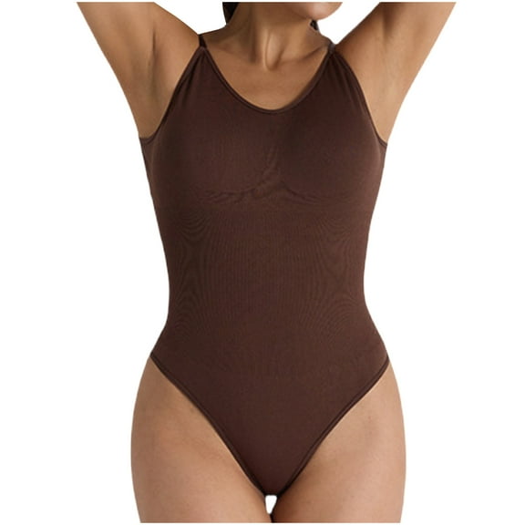 Ugoldhm Women's Sleeveless Bodysuit Shapewear - Slim Fit Basic Going Out Sexy Leotard Tank Top