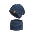 thumbnail image 1 of Ugoldhm Women's Winter Knit Beanie Scarf Set - Fleece Lined Neck Warmer & Slouchy Hat for Cold Weather, 1 of 1