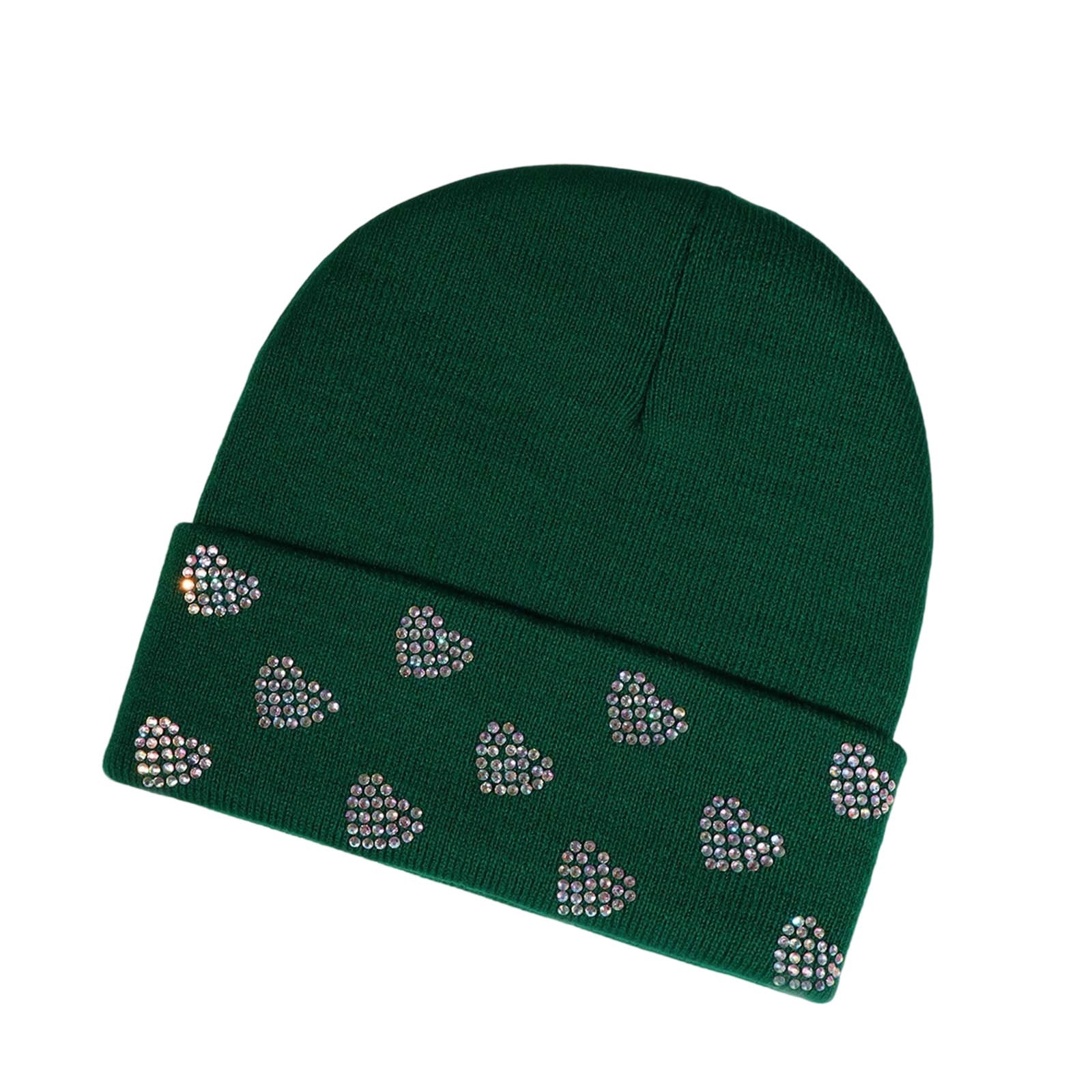 Green Rhinestone Beanie Hat RHINESTONE DICE BEANIE (GREEN) | publichousingskateteam main image 3