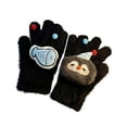 thumbnail image 1 of Ugoldhm Womens Winter Full Fingers Gloves - Thermal Fuzzy Warm Gloves with 3D Cartoon Doll, 1 of 3