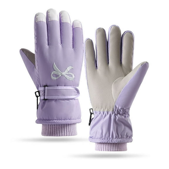 Ugoldhm Womens Winter Ski Gloves - Waterproof Windproof - Touchscreen Warm for Cold Weather & Snowboarding