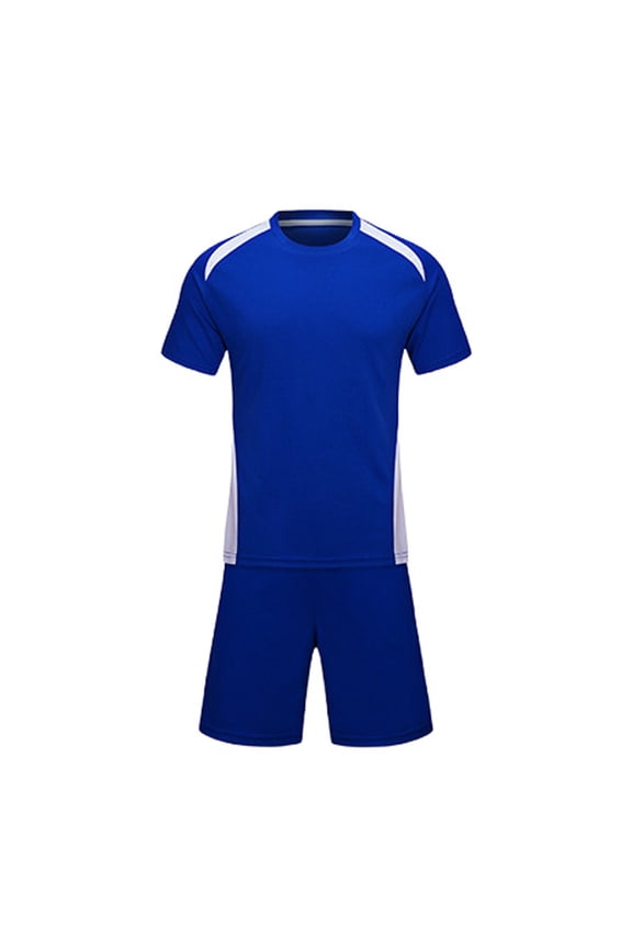 Youth Soccer Uniform Set Including Short Sleeve Jersey and Shorts, Quick-Dry Breathable Sports Set for 4-13 Years