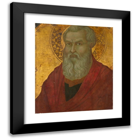 Ugolino da Siena 15x17 Black Modern Framed Museum Art Print Titled - Saint Matthew (ca. 1330-1335)