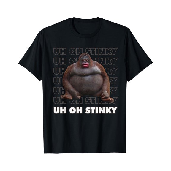 Uh Oh Stinky Bathroom Monkey T-Shirt , Vintage T-Shirt