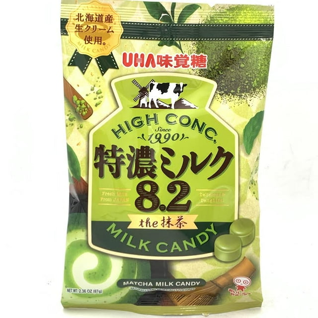 Uha High Conc Rich Milk Candy - Matcha Flavor 2.36oz/(67g)悠哈特濃抹茶糖