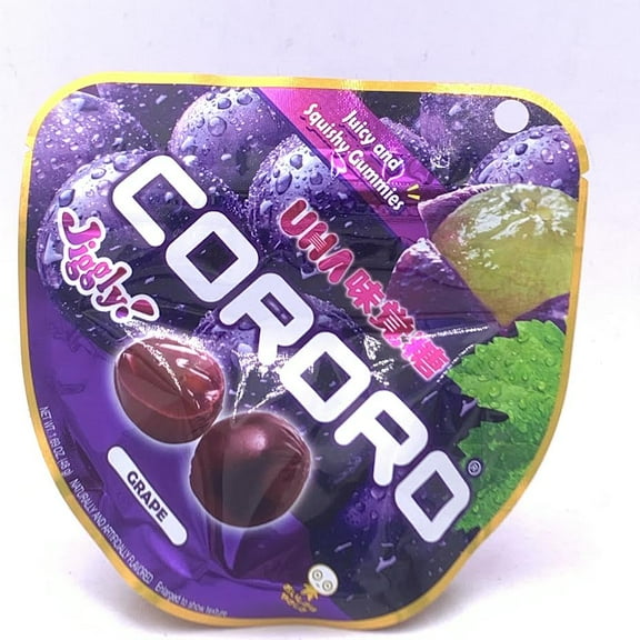 Uha Mikakuto Cororo Grape Flavor Fruit Juice Gummies, 1.69 oz, Bag