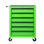 Rolling Tool Chest with 6 Drawers, 20" Metal Tool Cart with Wheels, Steel Tool Storage Cabinet with Ball Bearing Slides, Mobile Toolbox Organizer with Lockable Drawers & Side Handle, Green