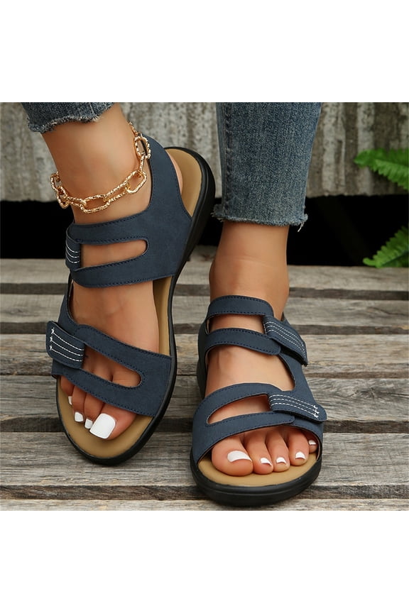 Orthotic Sandals for Women Plantar Fasciitis Feet Sandal with Arch Support, Summer Beach Walking Sandal with Ankle Strap