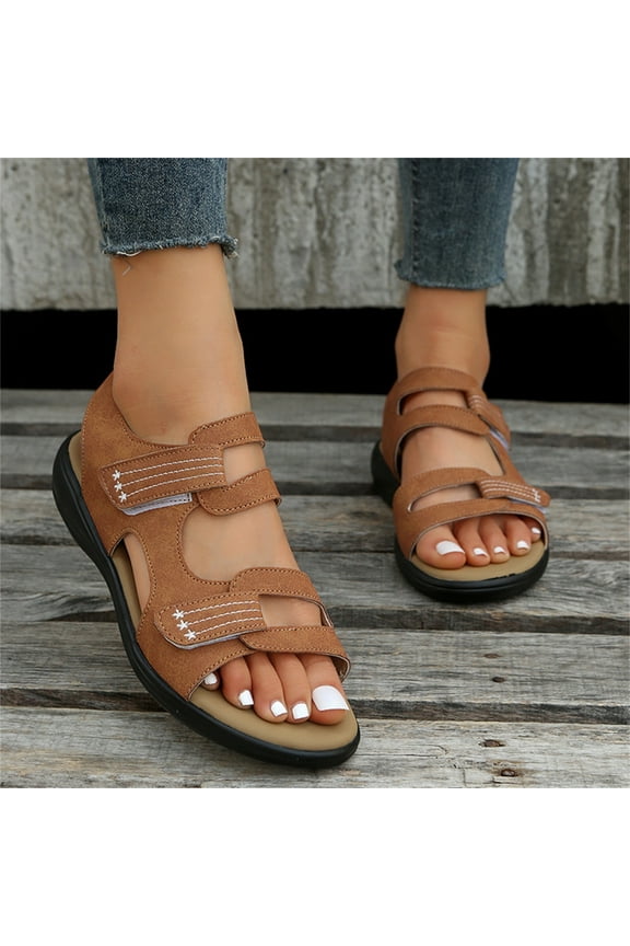 Orthotic Sandals for Women Plantar Fasciitis Feet Sandal with Arch Support, Summer Beach Walking Sandal with Ankle Strap