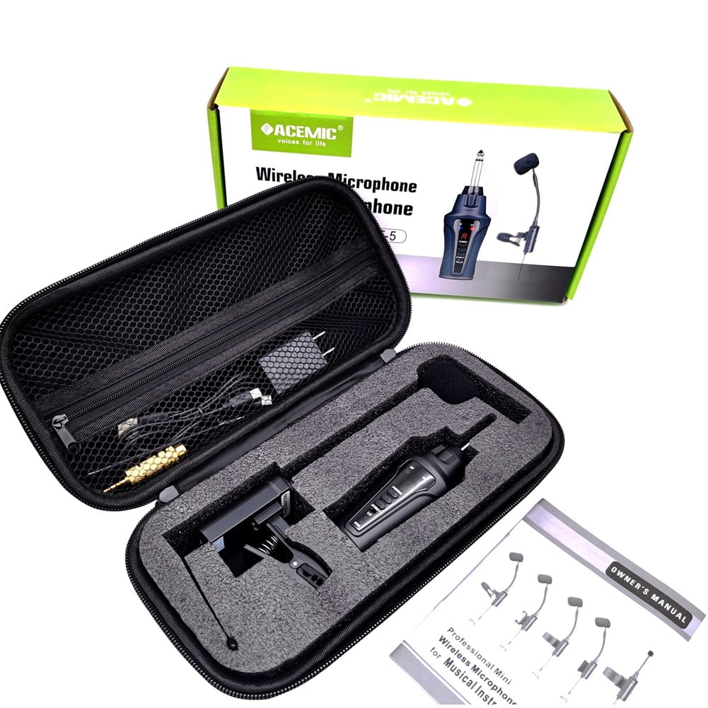 Uhf 16 Channels Microphone Wireless System for Sax Trumpets Brass