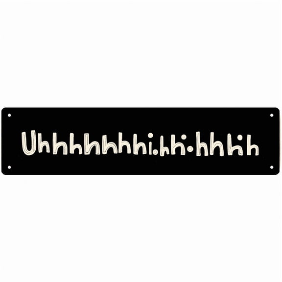 "Uhhhhhhhikh-hhkih" Funny Tin Sign - 16x4 Inches Humor Decor for Wall, Great for Bedroom, Office, Living Room | funny signs, funny room decor, unique wall decor