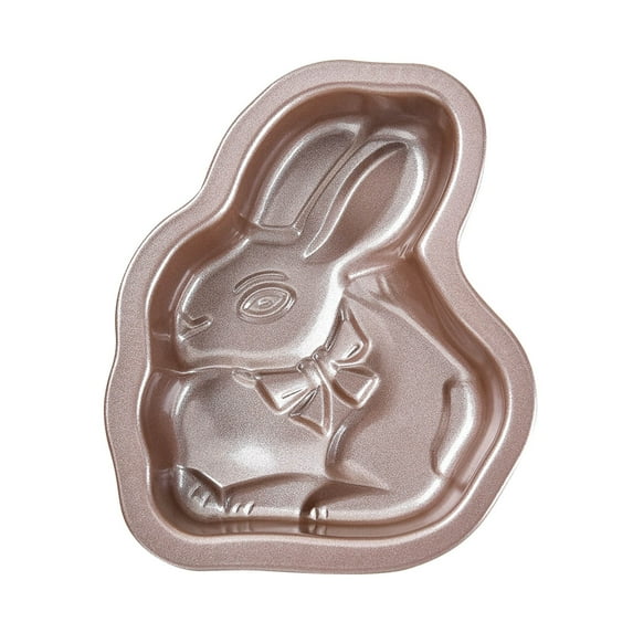 Uhnauch Easter Bunny Mini Cake Pan Pie Molds, 5.5 Inch Cake Tin Non Stick Bakeware For Christmas Cake Chocolate Fondant Sweets Baking Molds
