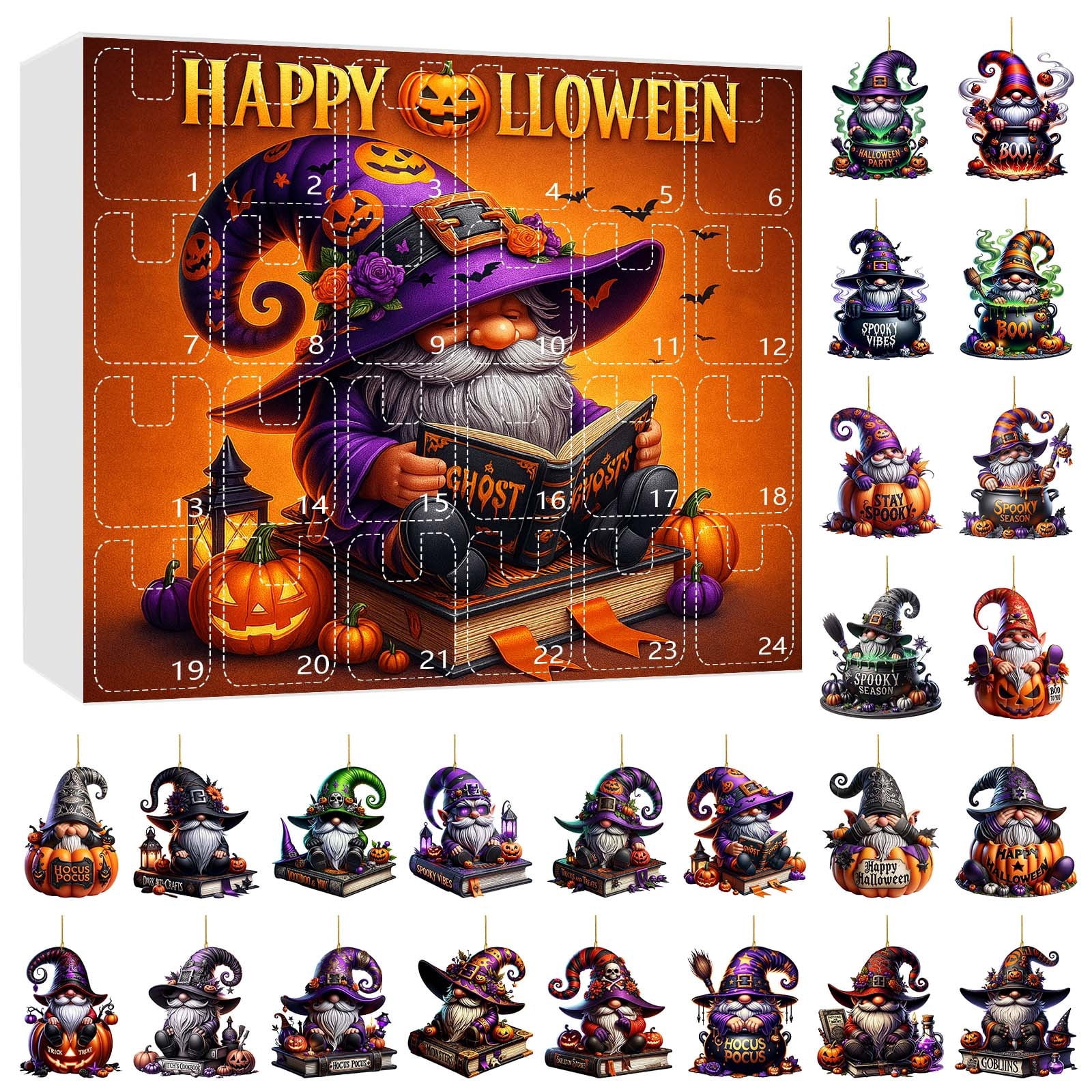 Uhnauch Halloween Advent Calendar 2025, Halloween Horror Figures Advent ...