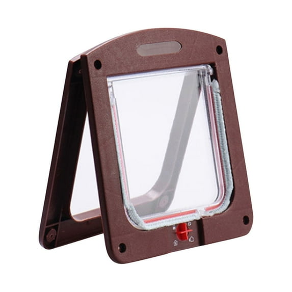Uhnauch Pet Door For Cats And Dog Cat Flap Door Interior Exterior Cat Weatherproof Pet 4-Way Rotary Lock For Cats Doggie Kittens, 7.8 X 8.6 Inches