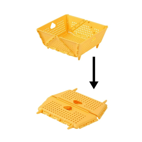 Uhnauch Collapsible Colander - Foldable Drain Basket With Resting Feet - Kitchen Food Strainer For Pasta, Fruit, Vegetables - Space-Saving, Bpa-Free, Dishwasher Safe,1Pcs