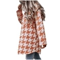 thumbnail image 1 of Uhndy 2022 Jackets for Women, Winter Women Plaid Lapel Woolen Button Up Pocketed Long Sleeve Shirt Coat Jacket Outwear Winter Coats Christmas Gifts for Women, 1 of 5