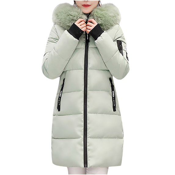 Uhndy 2022 Jackets for Women, Women Fashion Hooded Slim Casual Zippers Loose Long Sleeve Bomber Warm Blouse Coat Tops Winter Coats Christmas Gifts for Women