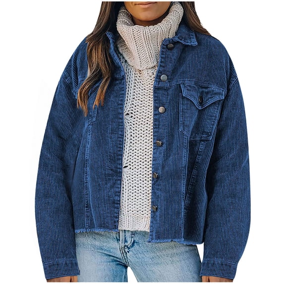 Uhndy 2022 Jackets for Women, Fashion Women Winter Solid Color Long Sleeve Buttons Coat Cardigan Blouse Winter Coats Christmas Gifts for Women