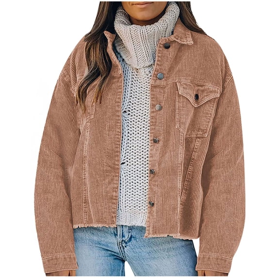 Uhndy 2022 Jackets for Women, Fashion Women Winter Solid Color Long Sleeve Buttons Coat Cardigan Blouse Winter Coats Christmas Gifts for Women