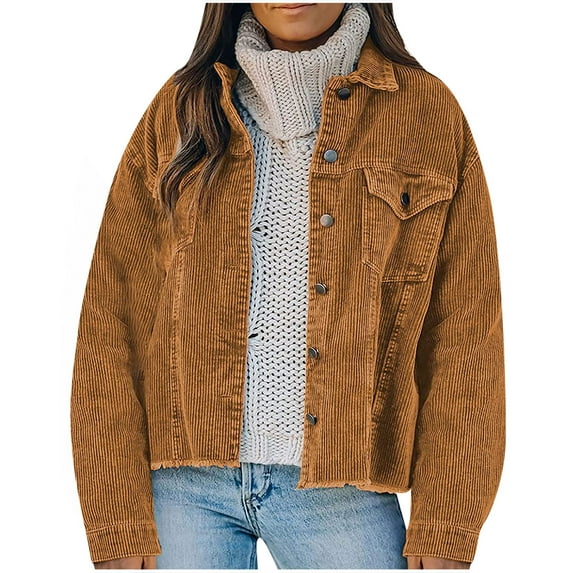 Uhndy 2022 Jackets for Women, Fashion Women Winter Solid Color Long Sleeve Buttons Coat Cardigan Blouse Winter Coats Christmas Gifts for Women