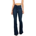 thumbnail image 1 of Uhndy Plus Size Wide Leg Blue Denim Pants Women Casual Jeans navy 5XL, 1 of 3