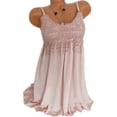 thumbnail image 1 of Uhndy Plus Size Womens Sleeveless Sundress Summer Strappy Lace Mini Dress Beach Tank Tops-LQ, 1 of 1