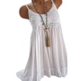 thumbnail image 1 of Uhndy Plus Size Womens Sleeveless Sundress Summer Strappy Lace Mini Dress Beach Tank Tops, 1 of 1