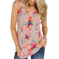 thumbnail image 1 of Uhndy Sleeveless Tank Top for Womens Fashion U Neck Floral Tops Tee Vest Camisole Plus Size Blouse , Women Print Sleeveless Tank Top, S--5XL, 1 of 5