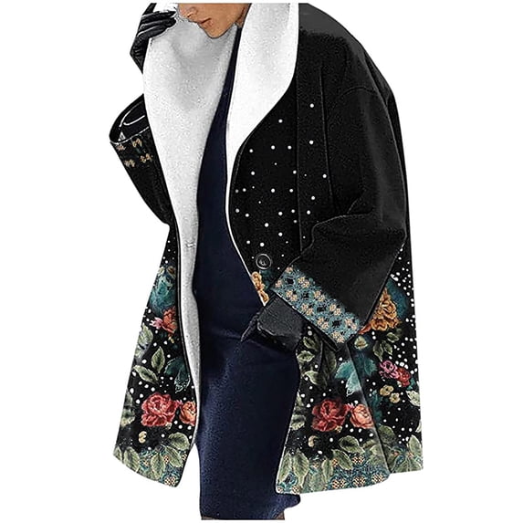 Uhndy Winter Jackets Coats for Women, Women Winter Long Sleeve Open Cardigan Casual Coat Trench Jacket Ladies Warm Slim Long Overcoat Outwear Coats Christmas Gifts for Women