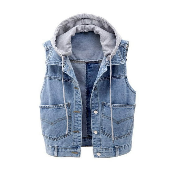 Uhndy Winter Jackets Coats for Women, Fashion Women Plus Velvet Long-sleeve Slim-fit Jacket Denim Blouse Vest Coat Christmas Gifts for Women