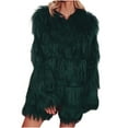 thumbnail image 1 of Uhndy Winter Jackets Coats for Women, Women Ladies Warm Faux Furry Coat Jacket Winter V-neck Solid Outerwear Christmas Gifts for Women, 1 of 6