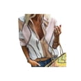 thumbnail image 1 of Uhndy Women's Plus Size Button Down Plaid Tops Casual Loose Long Sleeve Shirts Blouses, 1 of 1