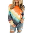 thumbnail image 1 of Uhndy Women's Plus Size Long Sleeve Loose Casual Floral Holiday Pullover Shirts, 1 of 1