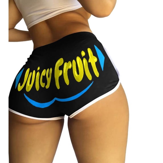Uhndy Women's Regular Plus Size Yoga Boots Shorts Sexy Printed Sports Hot Pants Panties, Women's Yoga Letters Print Briefs