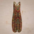 thumbnail image 1 of Uhndy Womens Boho Print Vintage Casual Jumpsuits Summer Sleeveless Spaghetti Straps Long Harem Pants Jumpsuit Rompers Overall, 1 of 4