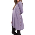 thumbnail image 1 of Uhndy Womens Fall Long Sleeve Tunic Tops For Leggings Crew-Neck Casual Blouse T-Shirt Side Button Swing Shirt Flowy Long Tops, 1 of 5