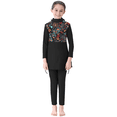 thumbnail image 1 of 【Uhome】1-12 Years Girls Muslimah Swimsuit for Kids Swimwear suit Burkini Full Cover Hijab Top Pants Swim Costume Bathing Suit with Cap, 1 of 8