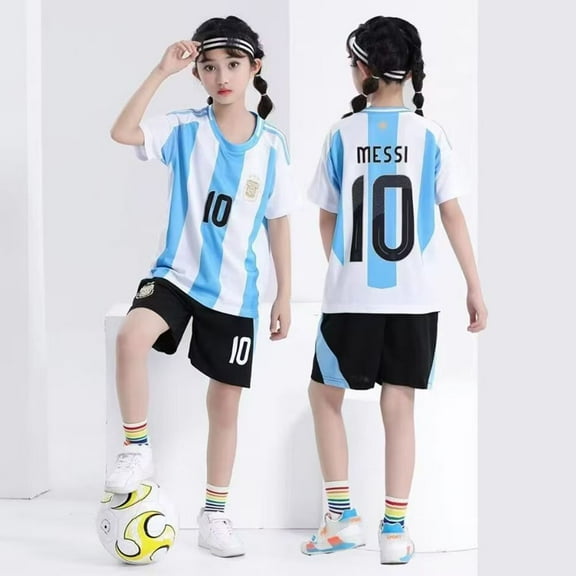 【Uhome】23-24 Kids/Adults Soccer Jersey National Team Argentina Champion Brazil Colombia Home No.7 NO.10 for Fans Soccer Uniform Football Training Clothing