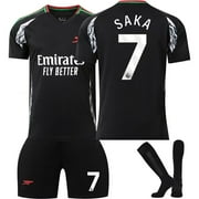 【Uhome】24-25 Kids & Adults Soccer Jersey Arsenal Home No.7 SAKA No.9 G.JESUS No.11 MARTINELLI No.18 TOMIYASU No.29 HAVERTZ No.41 RICE for Men/Children Soccer Uniform Football Training Clothing