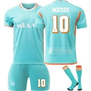 【Uhome】24-25 Kids & Adults Soccer Jersey MIAMI Second Away No.9 No.10 for Men/Children Soccer Uniform Football Training Clothing with Sock