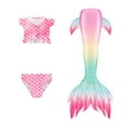 thumbnail image 1 of 【Uhome】Girls Mermaid Bathing Suit 3PCS Cute Vest Bikini Swimsuits with Fish Tail Kids Beach Costume Set 3-12Y, 1 of 7