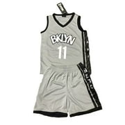 【Uhome】Grey City Version 11 Kyrie Irving Jersey Set for Kids Basketball Uniform Boys Girls Clothing Suits