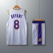 【Uhome】Kid's & Adult LA Lakers Basketball Jersey Kobe No.23 Jersey and Shorts One Sets City Version Basketball Clothes for Men's