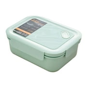 Uhuya Adult Lunch Box, 1200 ML 3-Compartment Bento Lunch Box, Lunch Containers for Adults Come, Cold and Heat Resistants, Leak Proof, Microwaveable Green