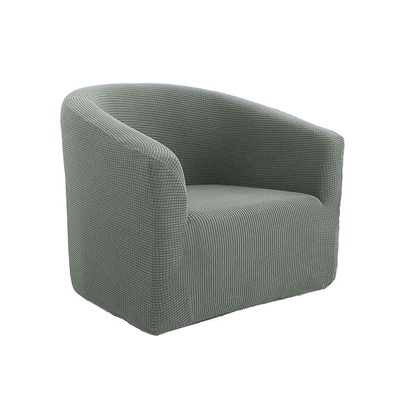 Uhuya Chair Slipcover Stretch Barrel Chair Covers Printed Tub Chair Slipcovers Soft Spandex Armchair Cover Removable Couch Furniture Protector Arm Chair Cover for Li Gray