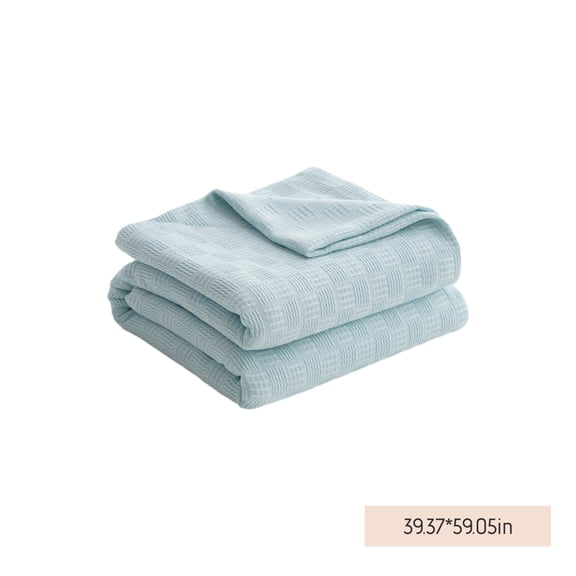 Uhuya Cool Quilte, Cooling Blanket Ice Blankets for Hot Sleepers and Night Sweats, Blanket for All-Season, Ultra-Cool Lightweight Blanket Absorbs Body Heat to Keep, 39.37 x 59.06 Inch, Light Blue