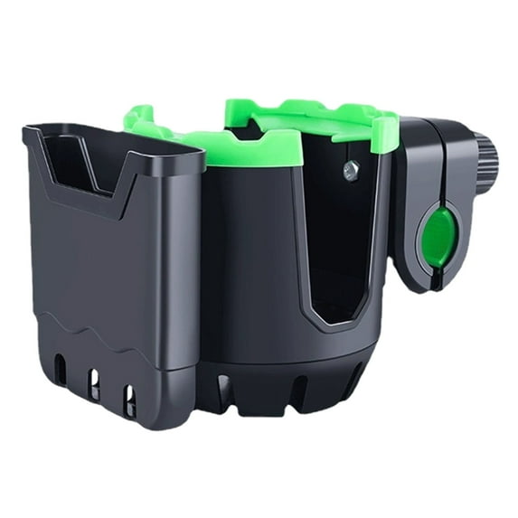 Uhuya Cup Holder with Phone Holder, Bike Cup Holder, 2-in-1 Universal Cup Phone Holder for Stroller, Bike, Wheelchair, Walker, Scooter Green