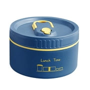Uhuya Large Stainless Steel Insulated Lunch Box, Bento Box for School and Work, Outdoor Lunch Camping Portable Blue