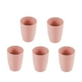 thumbnail image 1 of Uhuya Plastic Cups Reusable, Cup Set of 5 Multicolor Straw Cups for Kitchen, Office, Travel, Drinking Cups & Stackable Drinking Glasses, Plastic Tumblers Pink, 1 of 8